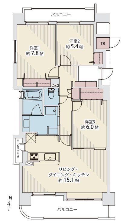 3LDK Apartment for Sale in Aoba Ward, Sendai, 81m2 - Thumbnail 2