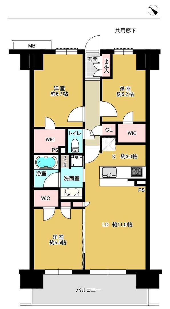 3LDK Apartment for Sale in Isehara, Kanagawa - 70.15m2 - Thumbnail 3
