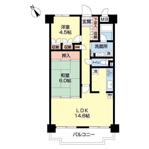 Fujiwara Kawasaki High Town: Newly Renovated 2LDK Apartment for Sale - Thumbnail 3
