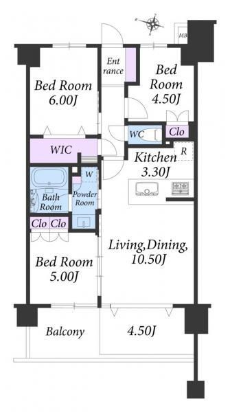 3LDK Apartment for Sale in Minami-ku, Saitama City - Thumbnail 3