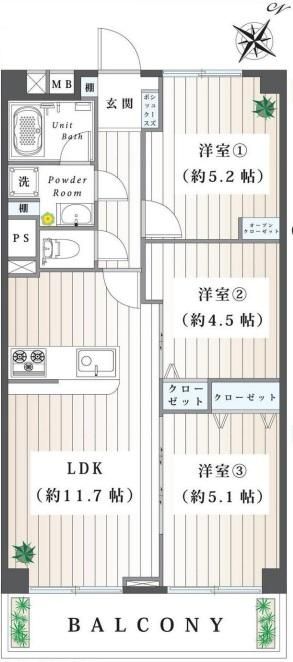 Renovated 3LDK Apartment in Yokohama Nishi Ward for Sale - Thumbnail 2