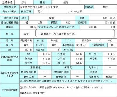Detached house for sale [254] - Property Details - Saga Prefecture Taku City Vacant House Bank Site — Image 3, Taku, Saga